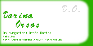 dorina orsos business card
