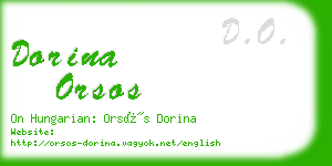 dorina orsos business card